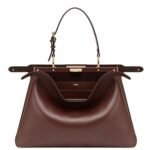 FENDI PEEKABOO SOFT LARGE LEATHER BAG