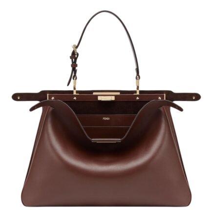 FENDI PEEKABOO SOFT LARGE LEATHER BAG