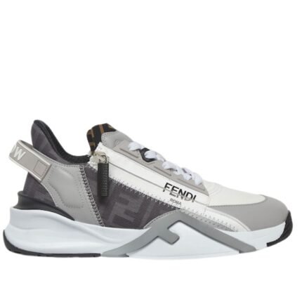 FENDI FLOW LEATHER LOW-TOPS