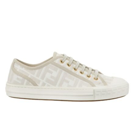 FENDI FLOW LEATHER LOW-TOPS