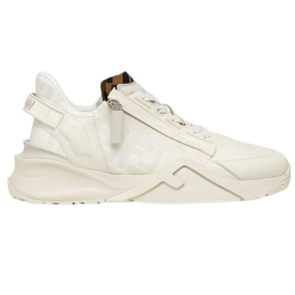 FENDI FLOW LEATHER LOW-TOPS