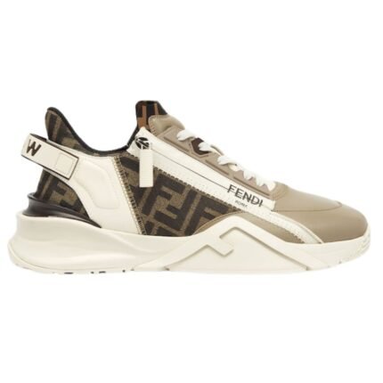 FENDI FLOW LEATHER LOW-TOPS