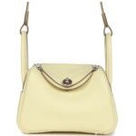 HERMÈS MINI LINDY JAUNE MILTON CLEMENCE PALLADIUM HARDWARE