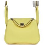 HERMÈS MINI LINDY LIMONCELLO CLEMENCE PALLADIUM HARDWARE