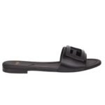 FENDI BAGUETTE LEATHER SLIDES