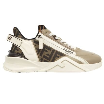 FENDI FLOW LEATHER LOW-TOPS