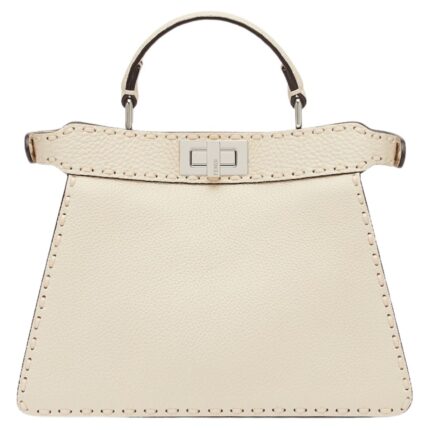 FENDI PEEKABOO ISEEU SMALL SELLERIA BAG WITH 556 HAND-SEWN TOPSTITCHES