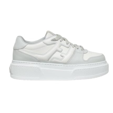 FENDI MATCH LEATHER PLATFORM LOW-TOPS
