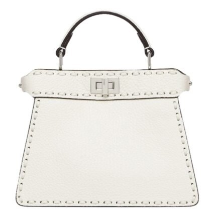 FENDI PEEKABOO ISEEU PETITE SELLERIA BAG WITH 306 HAND-SEWN TOPSTITCHES