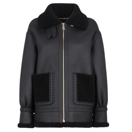 FENDI JACKET BLACK SHEARLING JACKET