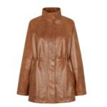 FENDI BLOUSON BROWN LEATHER JACKET