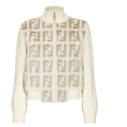 FENDI BOMBER JACKET WHITE MINK BOMBER