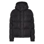 FENDI DOWN JACKET BLACK FF NYLON DOWN JACKET