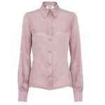 FENDI SHIRT MAUVE PINK FF SILK SHIRT (Copy)