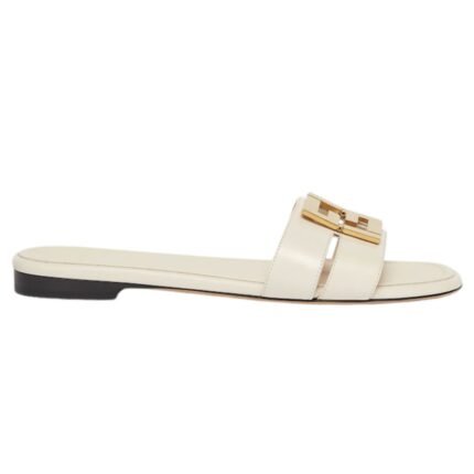 FENDI FFOLD LEATHER SANDALS