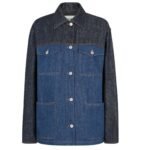 FENDI JACKET BLUE TWO-TONE DENIM JACKET
