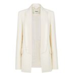 FENDI JACKET WHITE WOOL AND SILK BLAZER
