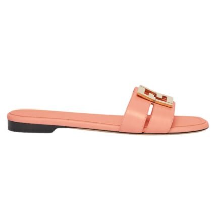 FENDI FFOLD LEATHER SANDALS