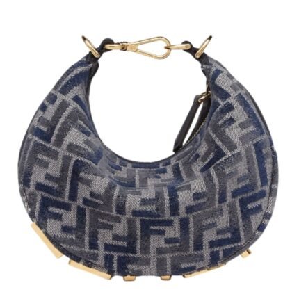 FENDIGRAPHY MINI BLUE CHENILLE MINI-BAG