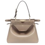FENDI PEEKABOO SOFT LARGE LEATHER BAG