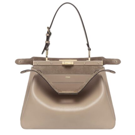 FENDI PEEKABOO SOFT LARGE LEATHER BAG