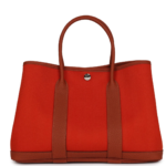 HERMÈS GARDEN PARTY 30 TERRE BATTUE AND CUIVRE TOILE CANVAS AND NEGONDA PALLADIUM HARDWARE
