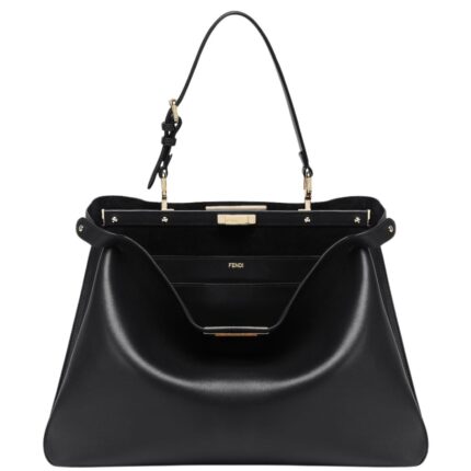 FENDI PEEKABOO SOFT LARGE LEATHER BAG