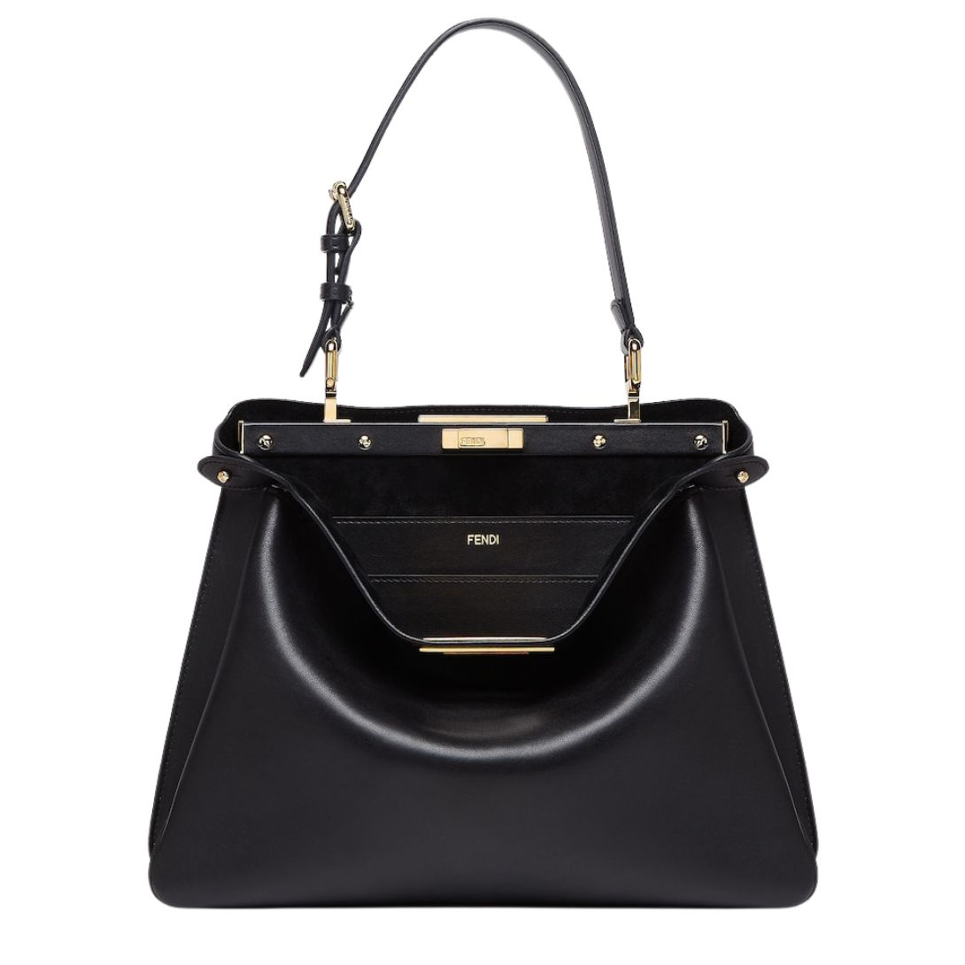 1 FENDI PEEKABOO SOFT MEDIUM LEATHER BAG