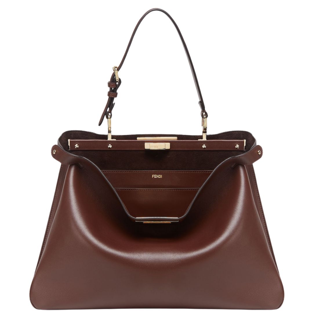 1 FENDI PEEKABOO SOFT LARGE LEATHER BAG