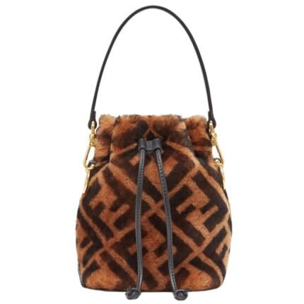 FENDI MON TRESOR MINI-BAG IN BROWN SHEEPSKIN