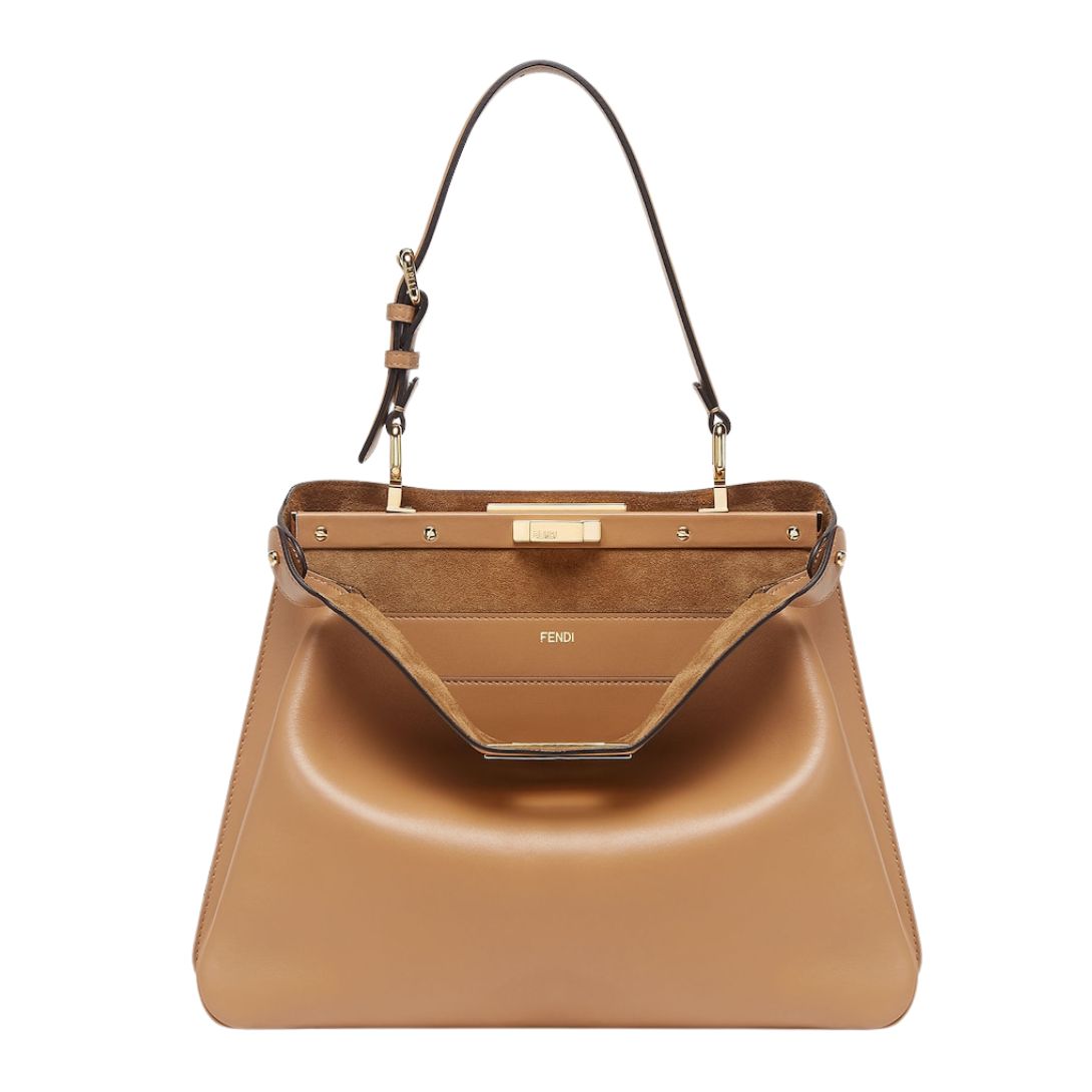 1 FENDI PEEKABOO SOFT MEDIUM LEATHER BAG