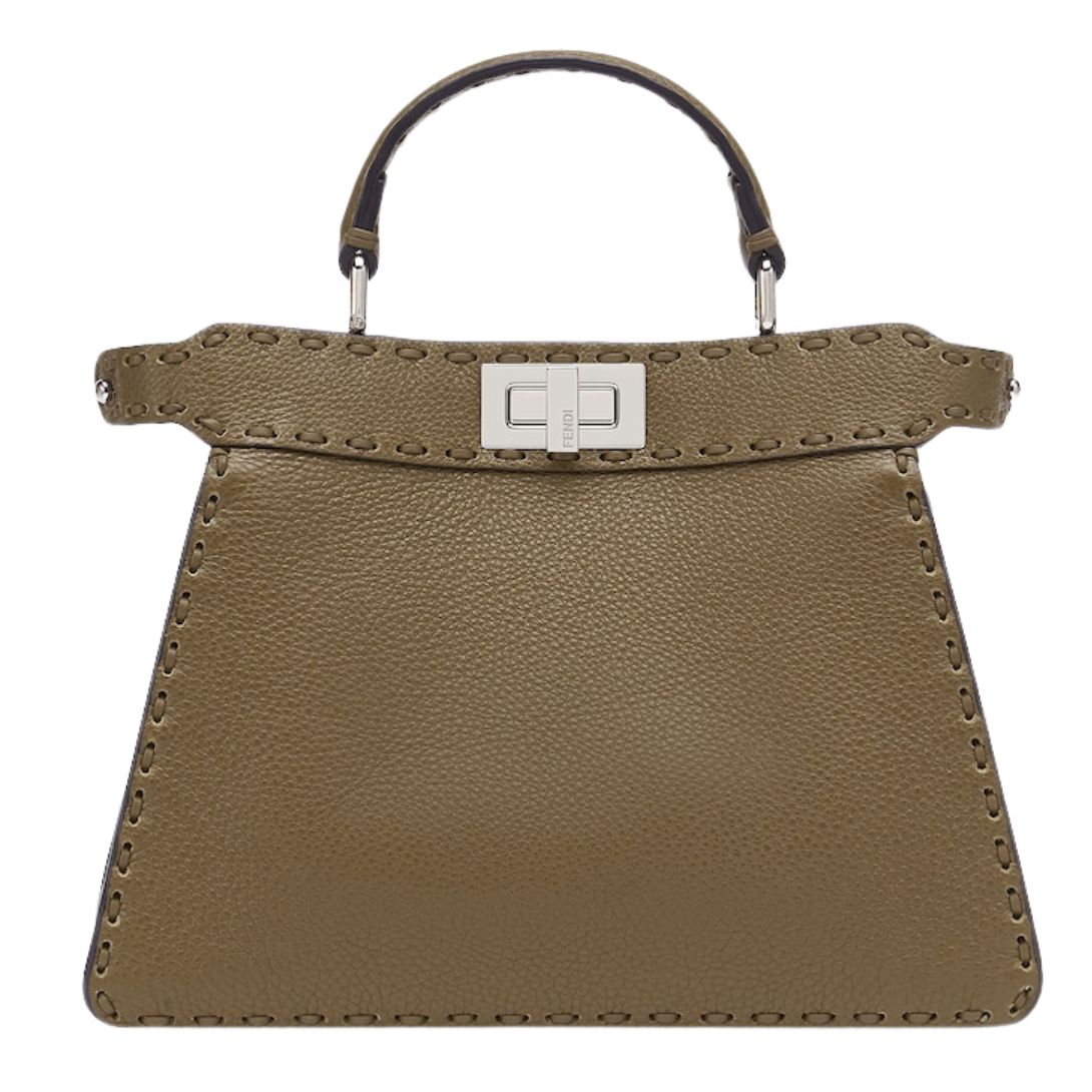 1 FENDI PEEKABOO ISEEU SMALL SELLERIA BAG WITH 556 HAND SEWN STITCHES