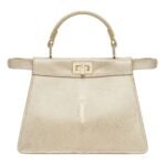FENDI PEEKABOO ISEEU SMALL SELLERIA BAG WITH 556 HAND SEWN TOPSTITCHES