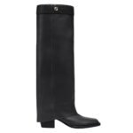 FENDI SHOW LEATHER HIGH-HEELED BOOTS