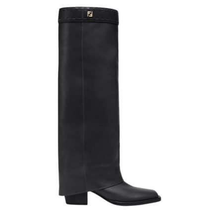 FENDI SHOW LEATHER HIGH-HEELED BOOTS