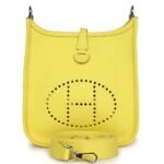 HERMÈS EVELYNE TPM LIME CLEMENCE PALLADIUM HARDWARE