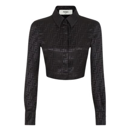 FENDI SHIRT BLACK SILK SHIRT