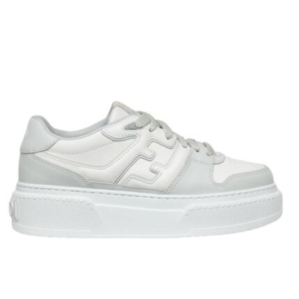 FENDI LEATHER PLATFORM LOW-TOPS
