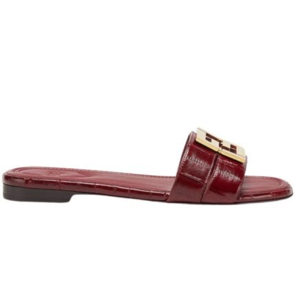 FENDI FFOLD LEATHER SANDALS