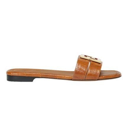 FENDI FFOLD LEATHER SANDALS
