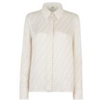 FENDI SHIRT WHITE FF SILK SHIRT
