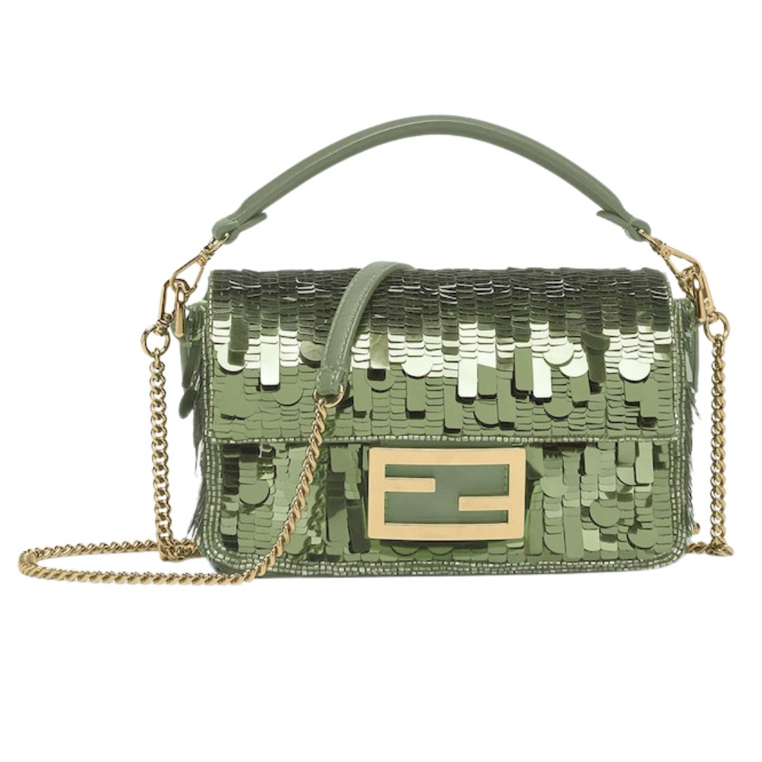 1 FENDI BAGUETTE MINI BAG EMBROIDERED WITH SEQUINS