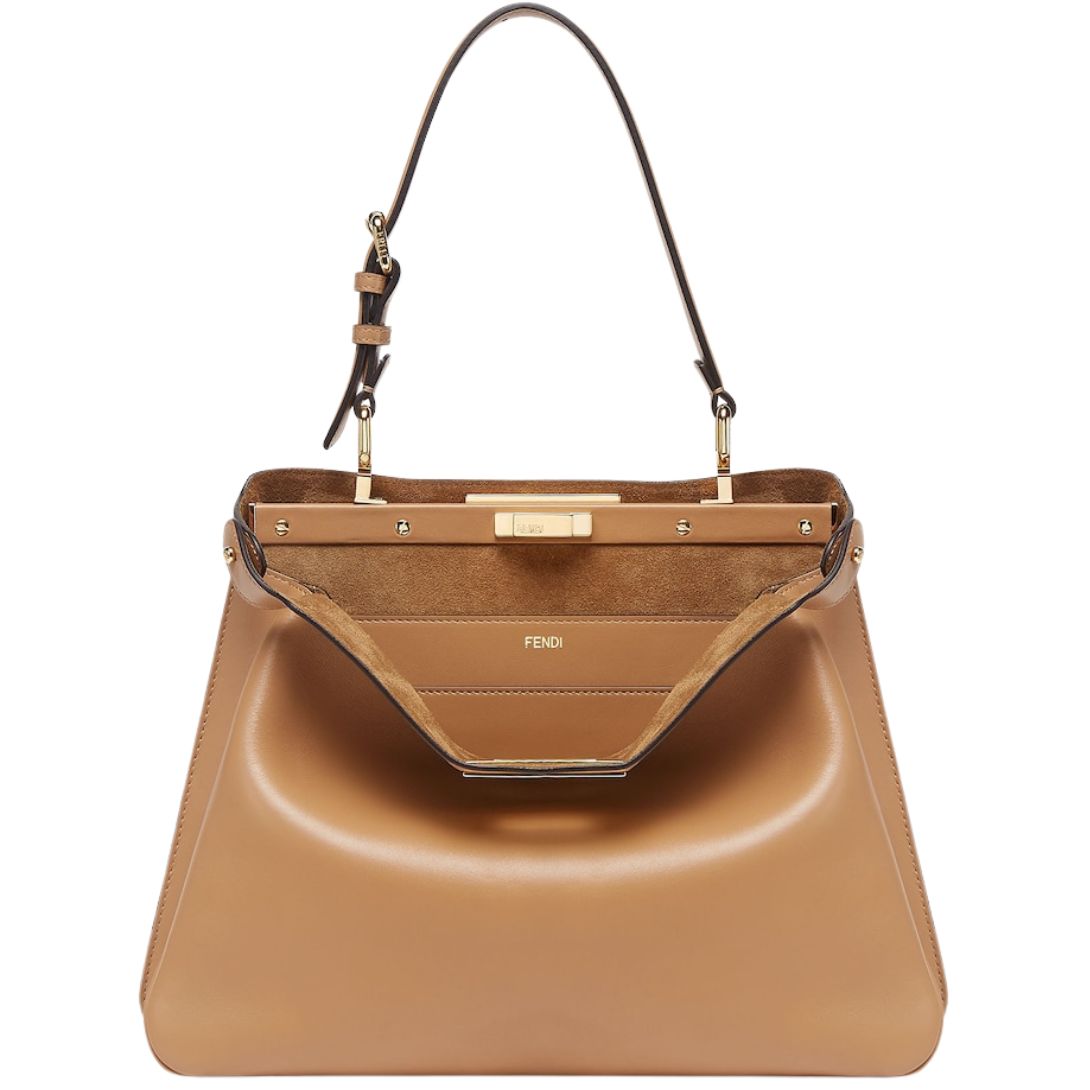 1 FENDI PEEKABOO SOFT MEDIUM LEATHER BAG