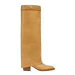 FENDI SHOW LEATHER HIGH-HEELED BOOTS