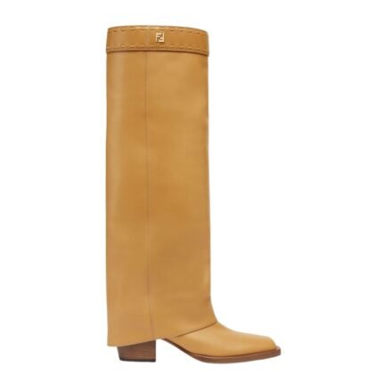 FENDI SHOW LEATHER HIGH-HEELED BOOTS