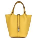 HERMÈS PICOTIN LOCK 18 SUN CLEMENCE PALLADIUM HARDWARE