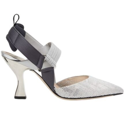 FENDI COLIBRÌ RHINESTONE HIGH HEELED SLINGBACKS