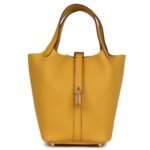 HERMÈS PICOTIN LOCK 18 JAUNE AMBRE CLEMENCE GOLD HARDWARE