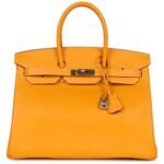PRE-OWNED HERMÈS BIRKIN 35 JAUNE D'OR CANDY EPSOM PERMABRASS HARDWARE