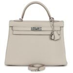 HERMÈS KELLY RETOURNE 32 BETON TOGO PALLADIUM HARDWARE